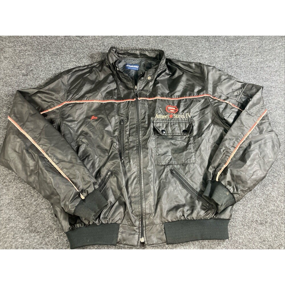 Vintage General Tire AmeriSteel IV Holloway Racing Jacket XL Made in USA Nylon